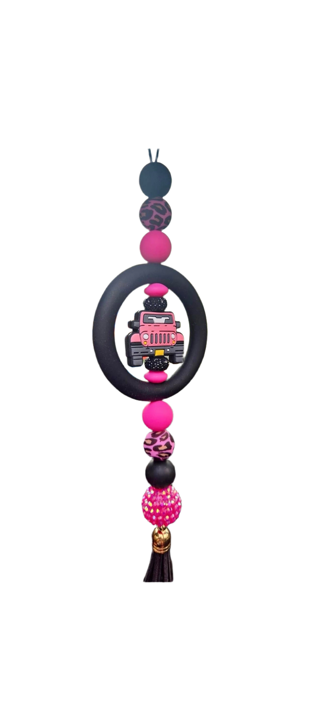 Hot Pink Jeep Car Charm