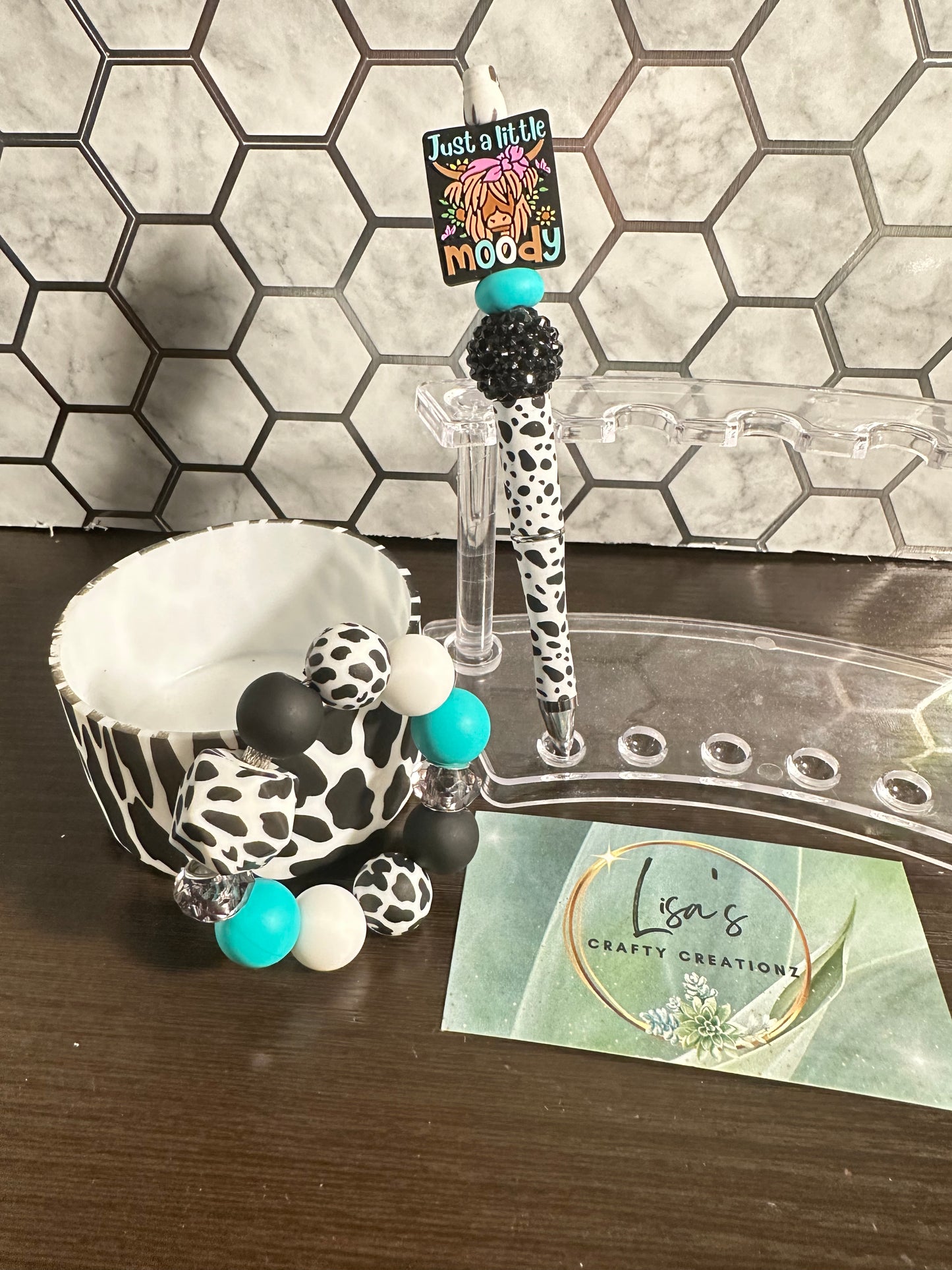 Matching Cup boot, cup charm and pen combo